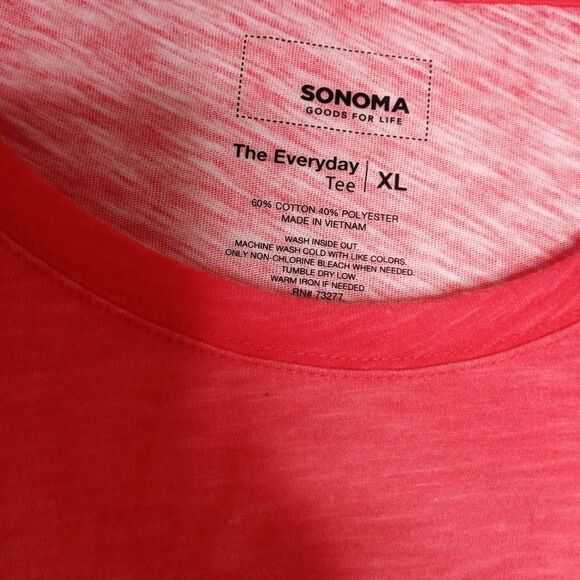 SonomaGoodsForLifeTheEveryDayTeeXL CottonBlendShortsl ColrBlockdWomen's T-shirt. - Picture 2 of 8